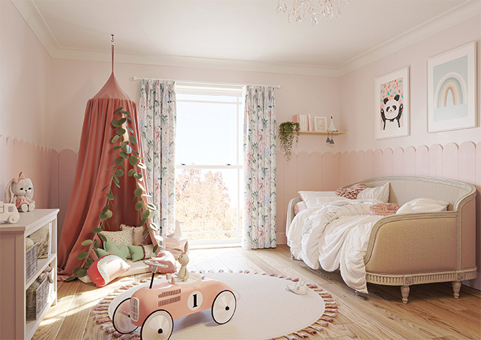 Wisteria, Blush - Made to Measure Curtains - Image 8